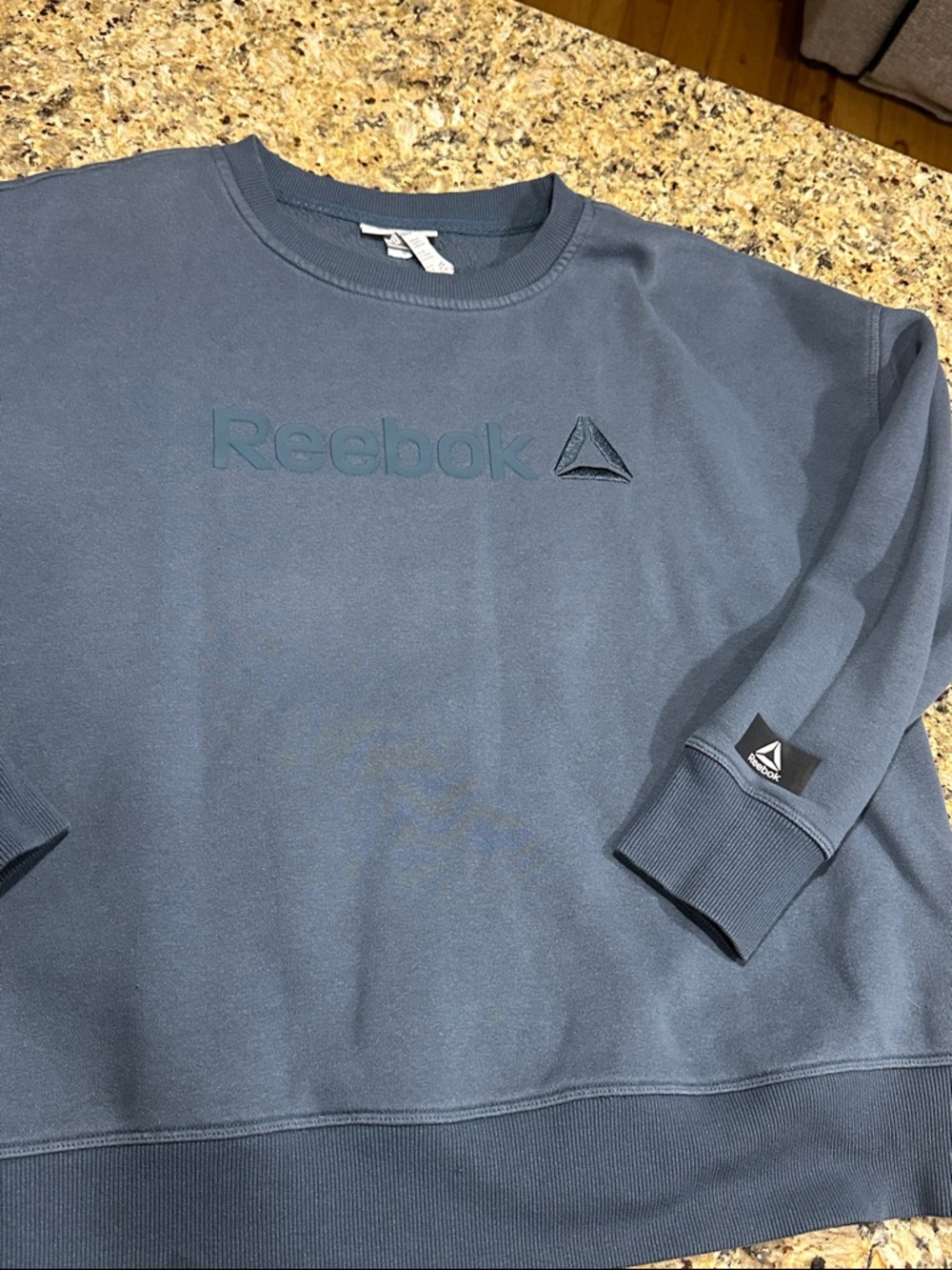 Reebok Men's Crewneck Sweatshirt - Slate Gray Blue